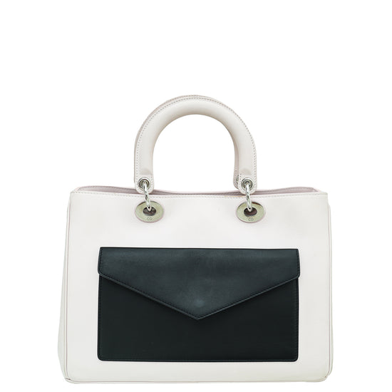 Christian Dior Tricolor Front Pocket Diorissimo Medium Bag
