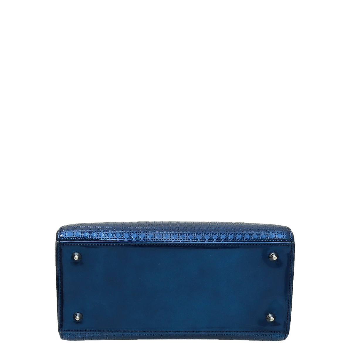 Christian Dior Blue Lady Dior Micro Cannage Medium Bag