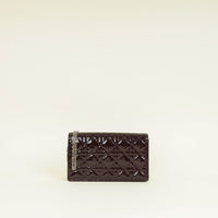 Christian Dior Burgundy Lady Dior Pouch With Chain