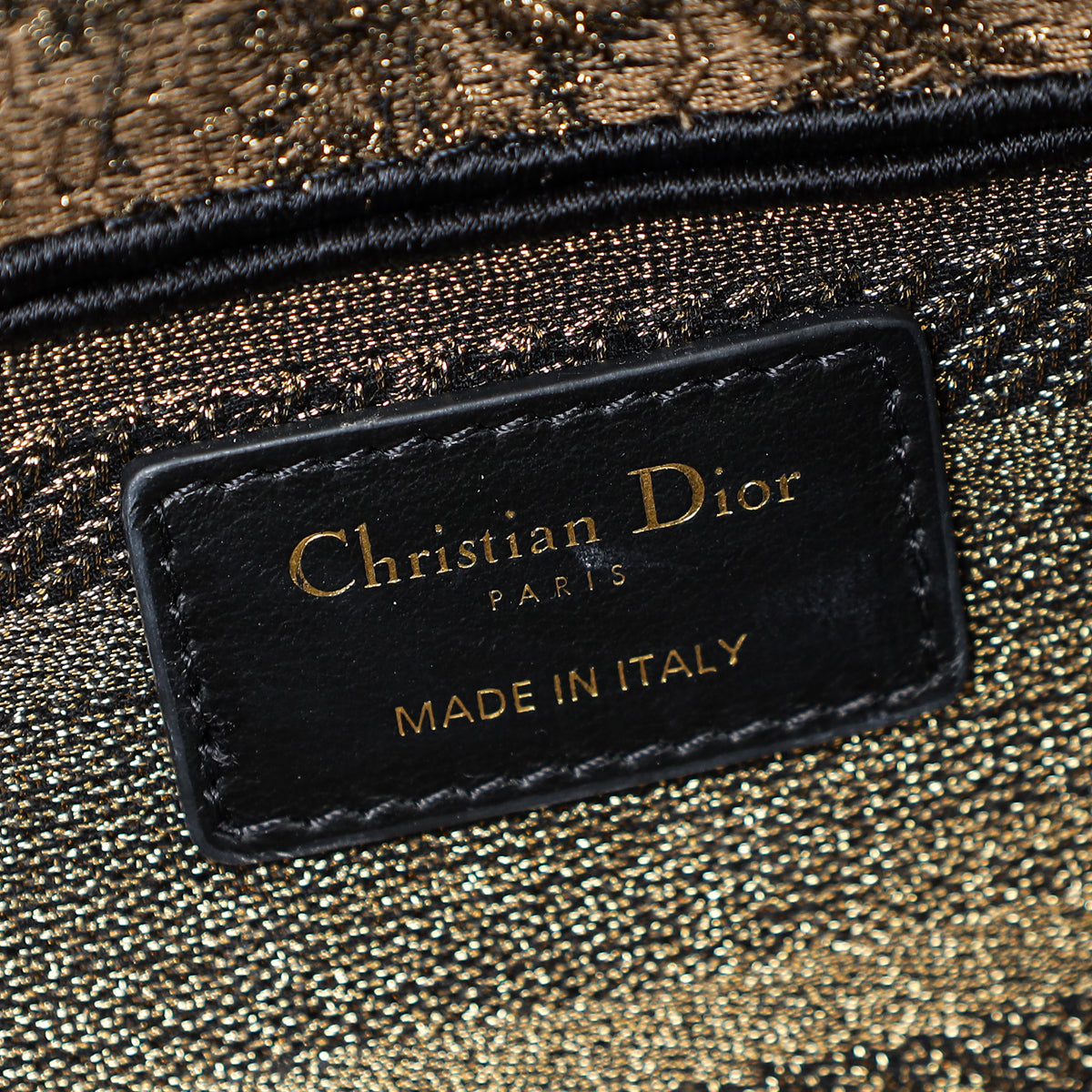 Christian Dior Bronze Lady D-Joy Embroidery Macramé Motif Medium