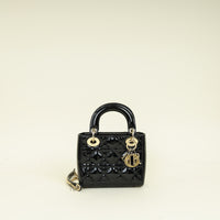 Christian Dior Black Lady Dior Mini Chain Bag