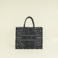 Christian Dior Bicolor Leopard Book Large Tote Bag