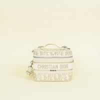 Christian Dior Bicolor Oblique Travel Small Vanity Case with Shoulder Strap