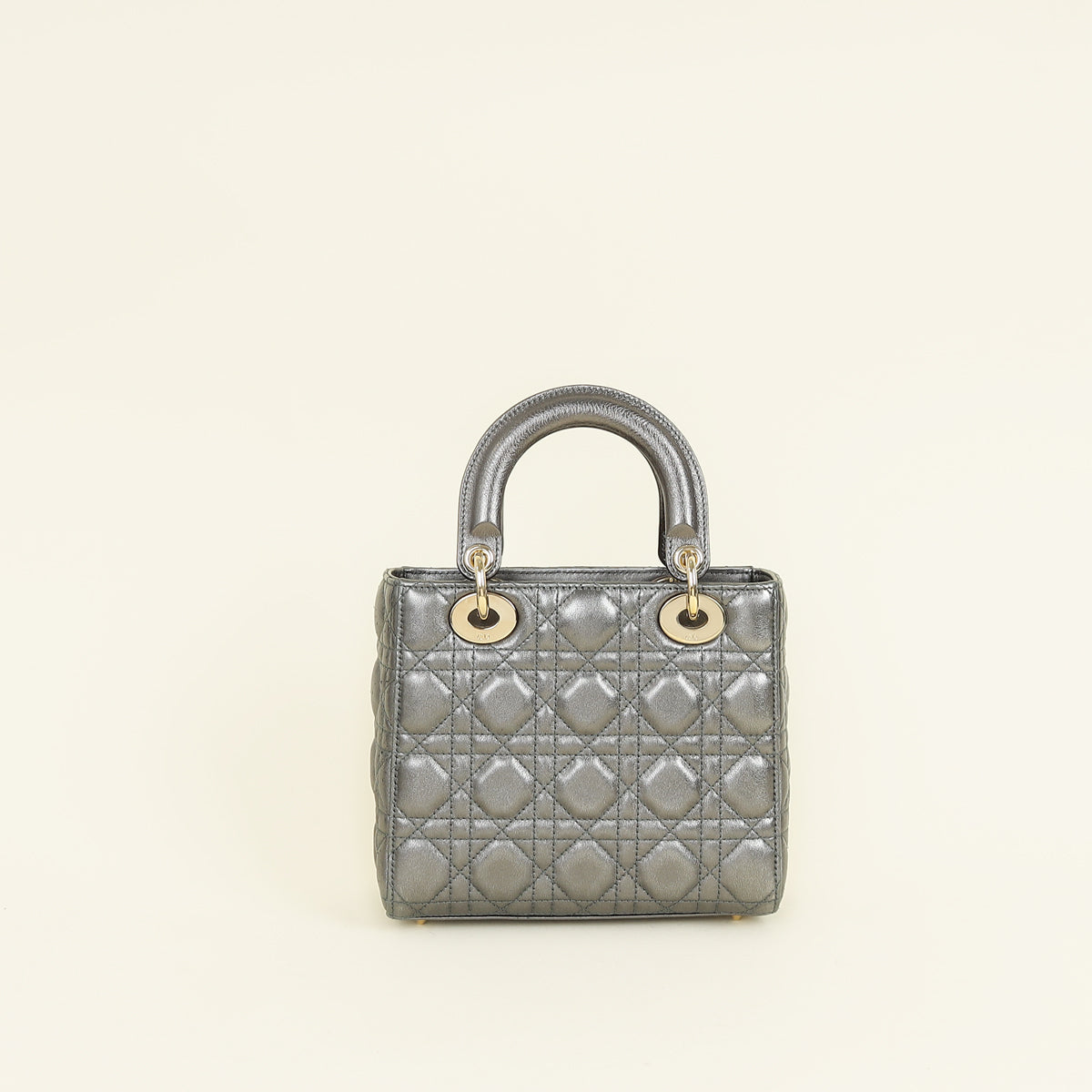 Christian Dior Metallic Asphalte My ABCDior Lady Dior Small Bag-Christian Dior-Handbags-THE CLOSET
