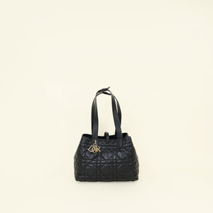 Christian Dior Black Macrocannage Toujours Medium Bag