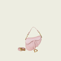 Christian Dior Pearly Pink Mini Saddle Bag with Strap