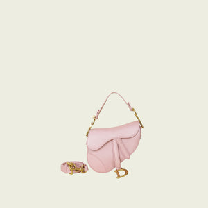 Christian Dior Pearly Pink Mini Saddle Bag with Strap