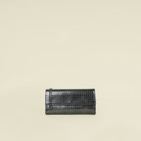 Christian Dior Black Micro-Cannage Lady Dior Croisiere Wallet on Chain