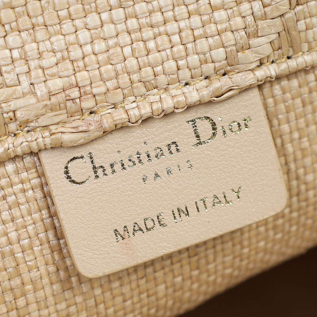 Christian Dior Natural Cannage Raffia Book Tote Large Bag – THE CLOSET
