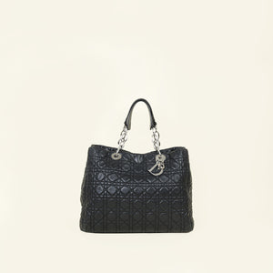 Christian Dior Black Soft Shopping Tote Bag