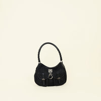 Christian Dior Black Diorissimo Lovely Cargo Hobo Bag