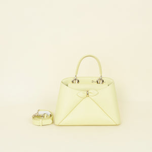 Christian Dior Mimosa Yellow Cigale Medium Top Handle Bag