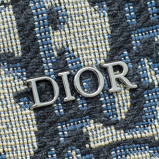 Christian Dior Navy Blue Oblique Pouch