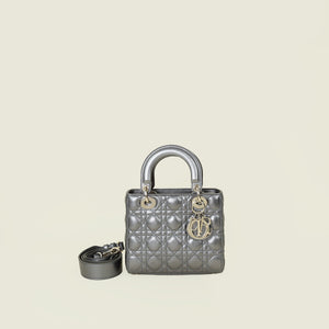 Christian Dior Metallic Asphalt My ABCDior Lady Dior Small Bag