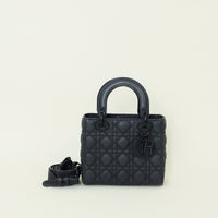 Christian Dior Ultra Matte Black Lady Dior My ABCDior Small Bag