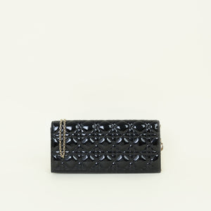 Christian Dior Black Cannage Lady Dior Chain Clutch