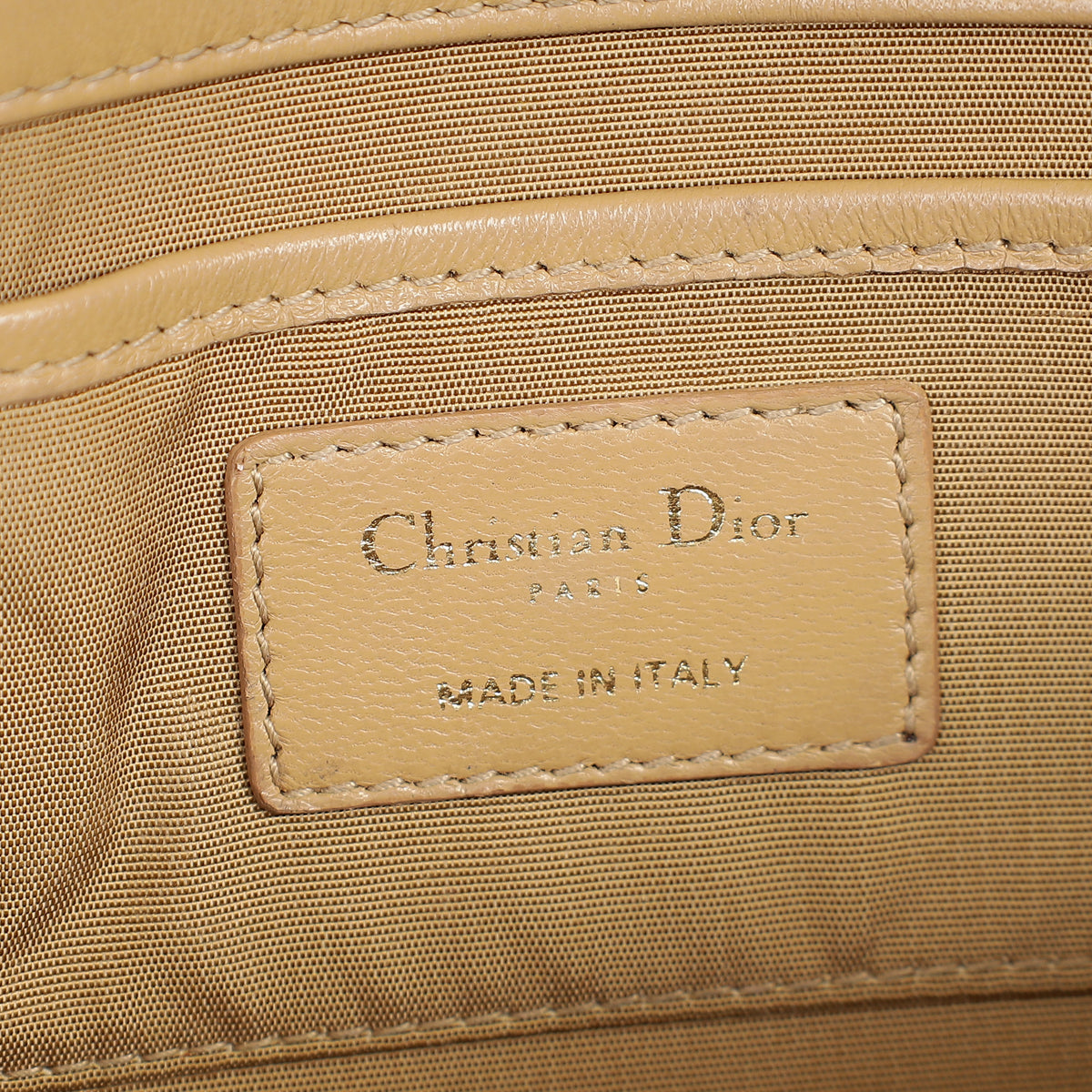 Christian Dior Beige Lady Dior Convertible Chain Clutch-Christian Dior-THE CLOSET