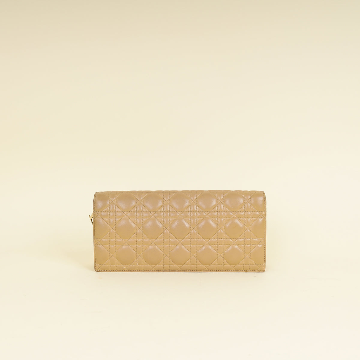 Christian Dior Beige Lady Dior Convertible Chain Clutch-Christian Dior-THE CLOSET