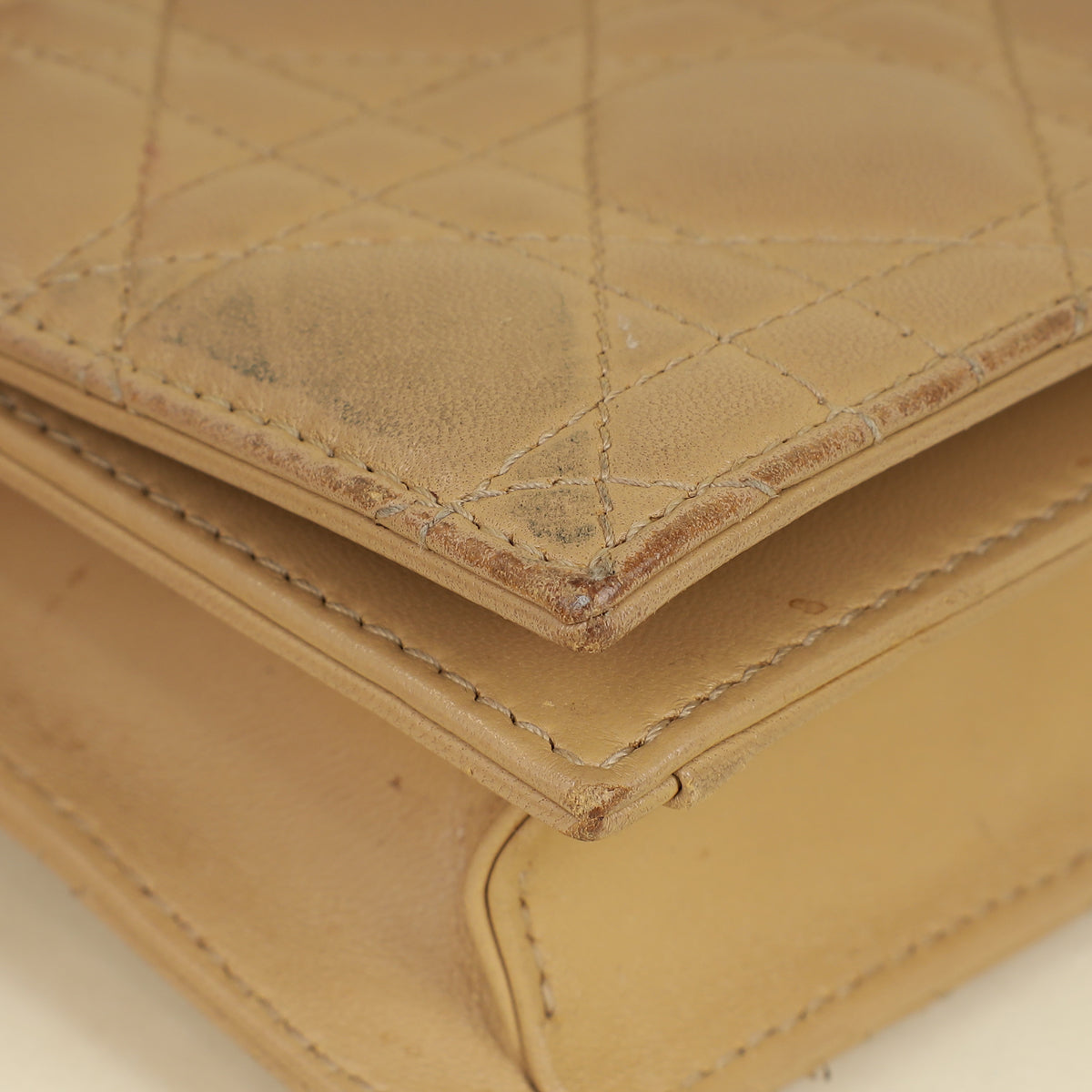 Christian Dior Beige Lady Dior Convertible Chain Clutch-Christian Dior-THE CLOSET