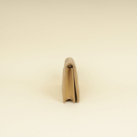 Christian Dior Beige Lady Dior Convertible Chain Clutch-Christian Dior-THE CLOSET