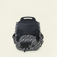 Christian Dior Bicolor Oblique Saddle Backpack Bag