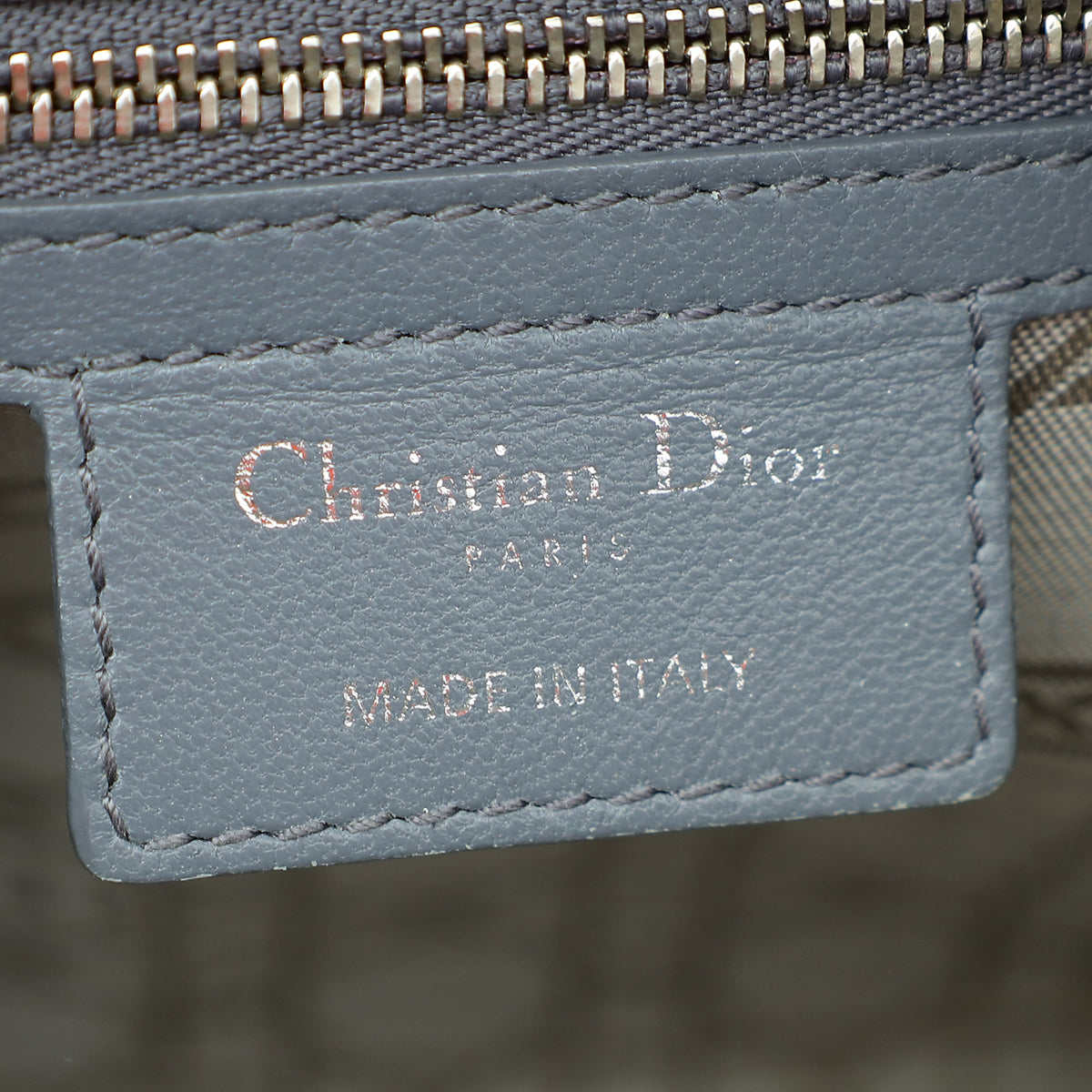 Christian Dior Dark Gray Lady Dior Large Bag
