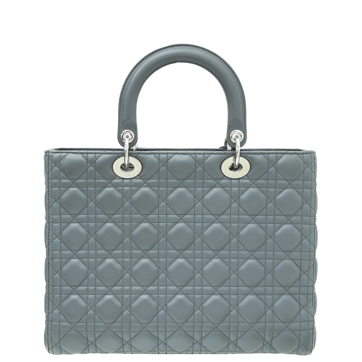 Christian Dior Dark Gray Lady Dior Large Bag-Christian Dior-THE CLOSET
