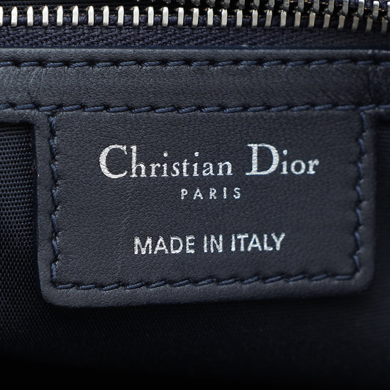 Christian Dior Navy Blue Lady Dior Soft Tote Large Bag