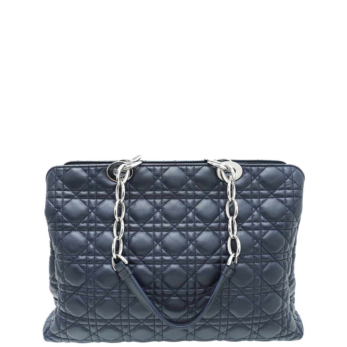 Christian Dior Navy Blue Lady Dior Soft Tote Large Bag-Christian Dior-THE CLOSET