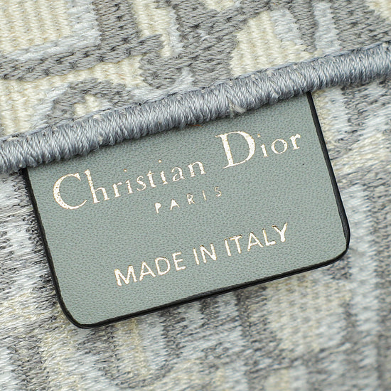 Christian Dior Gray Oblique Book Tote Medium Bag