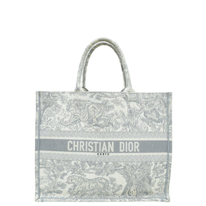 Christian Dior Bicolor Toile De Jouy Book Tote Large Bag
