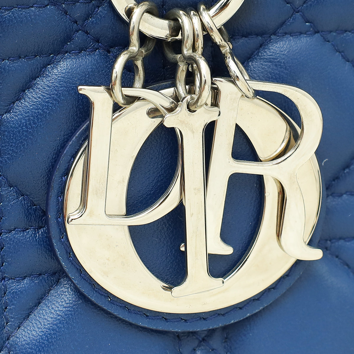 Christian Dior Blue Lady Dior Medium Bag