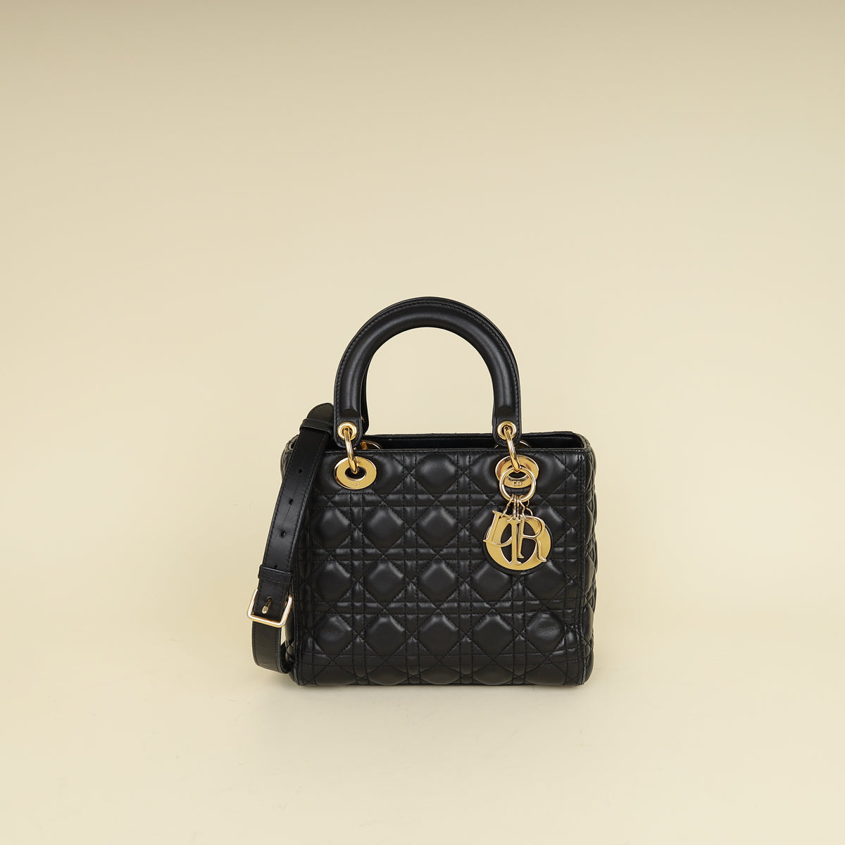 Christian Dior Black Lady Dior Medium Bag-Christian Dior-THE CLOSET