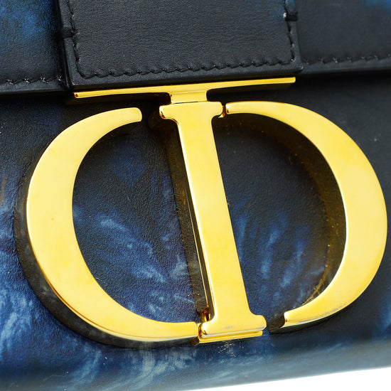 Christian Dior Blue 30 Montaigne Box Tie Dye Bag