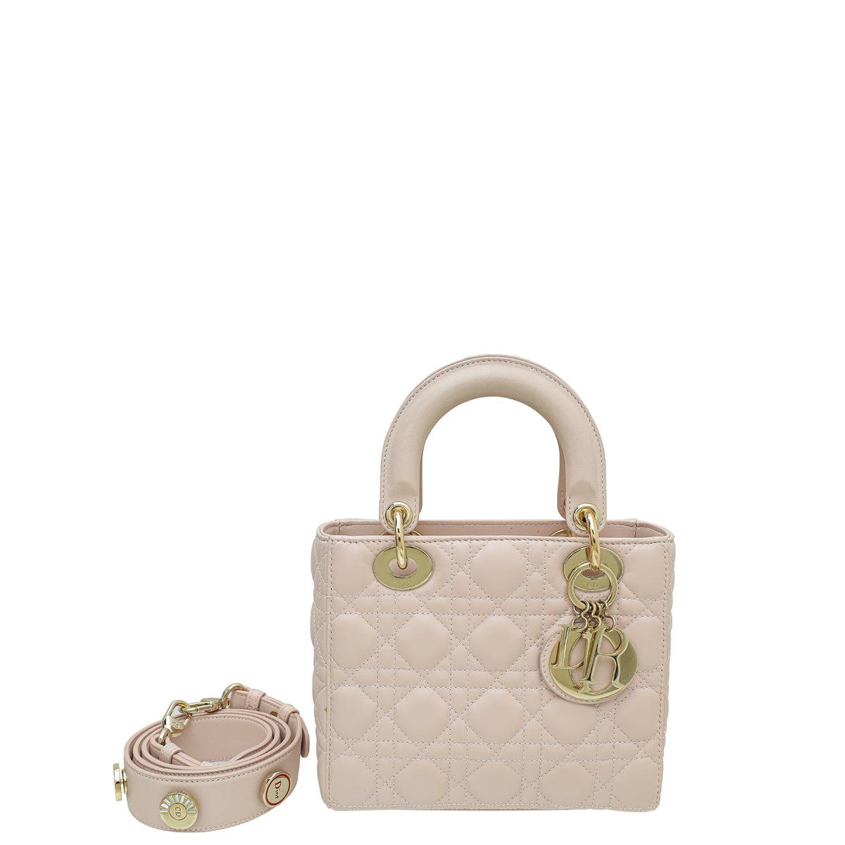 Christian Dior Light Pink Lucky Badges My Lady Dior Small Bag
