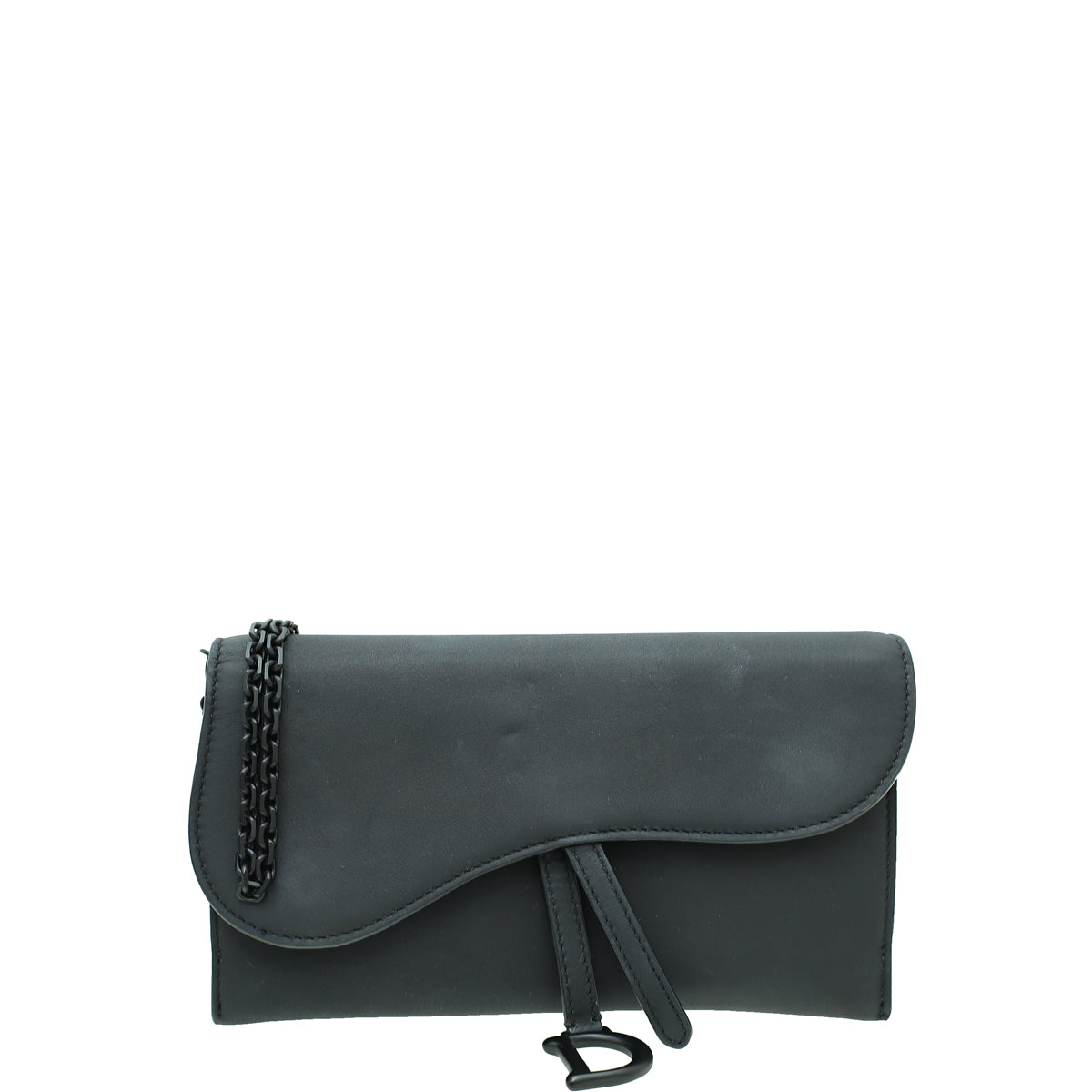 Christian Dior So Black Saddle Chain Wallet-Christian Dior-THE CLOSET