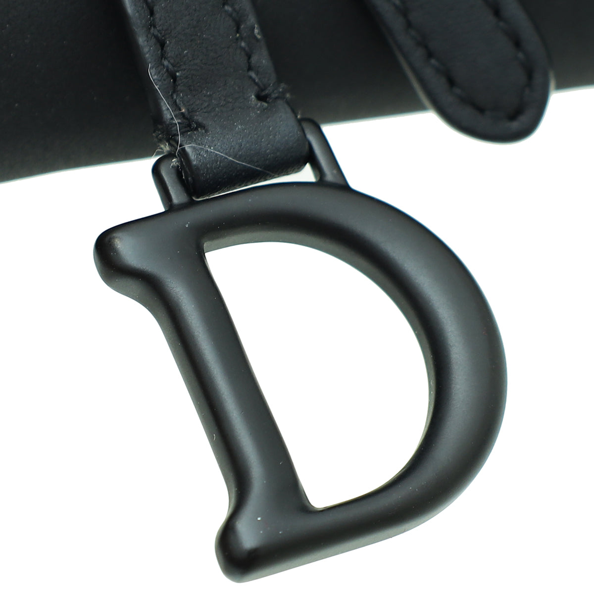 Christian Dior So Black Saddle Chain Wallet