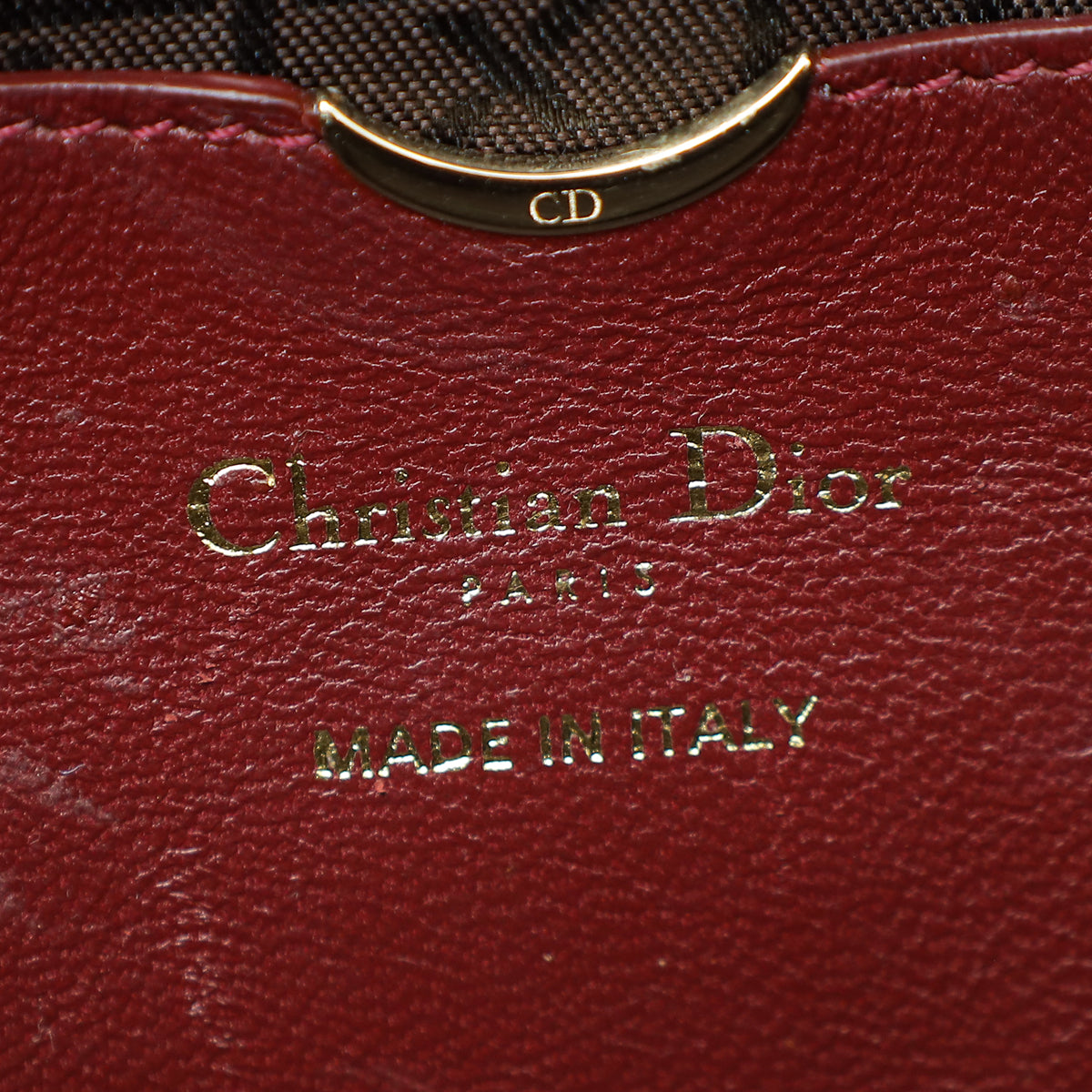Christian Dior Burgundy Runway Medium Bag