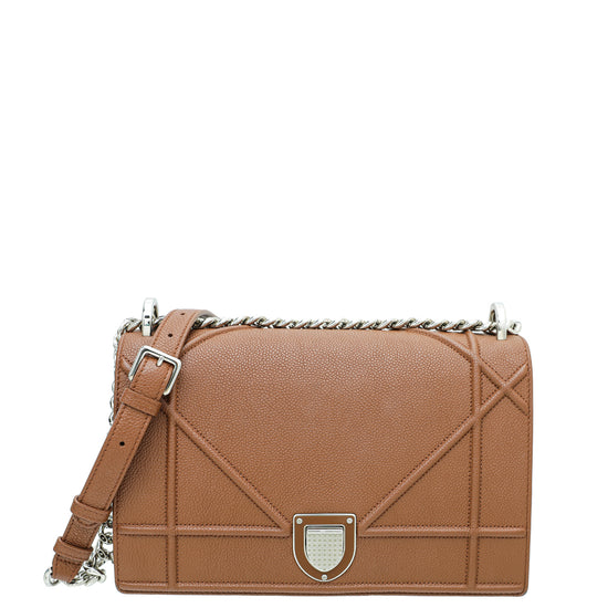 Christian Dior Brown Diorama Flap Medium Bag