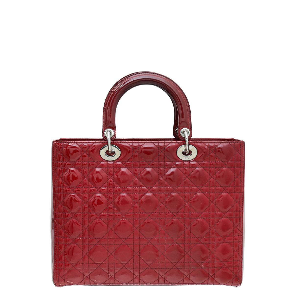 Christian Dior Red Lady Dior Large Bag-Christian Dior-THE CLOSET