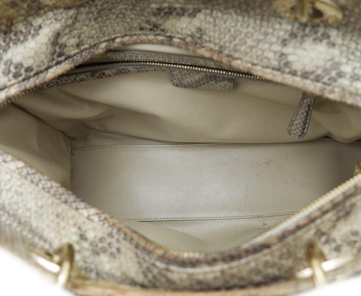 Christian Dior Bicolor Python Ombre Lady Dior Large Bag – The Closet