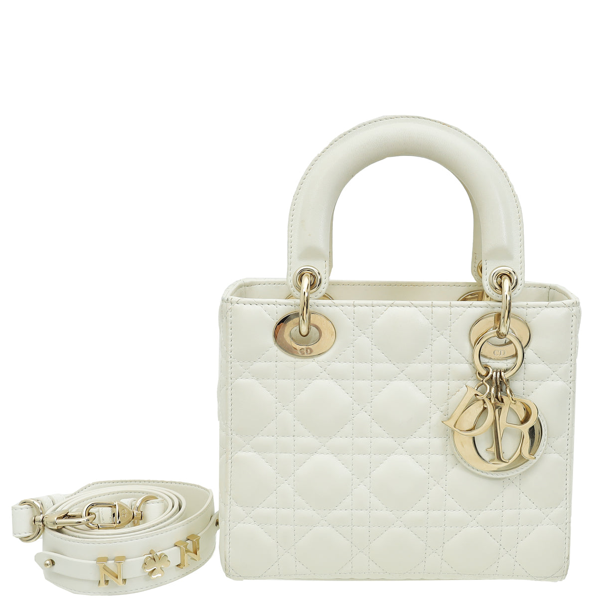 Christian Dior White Lady Dior Small My ABCDior Bag-Christian Dior-THE CLOSET