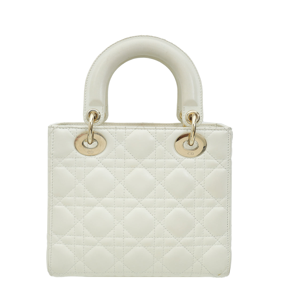 Christian Dior White Lady Dior Small My ABCDior Bag-Christian Dior-THE CLOSET