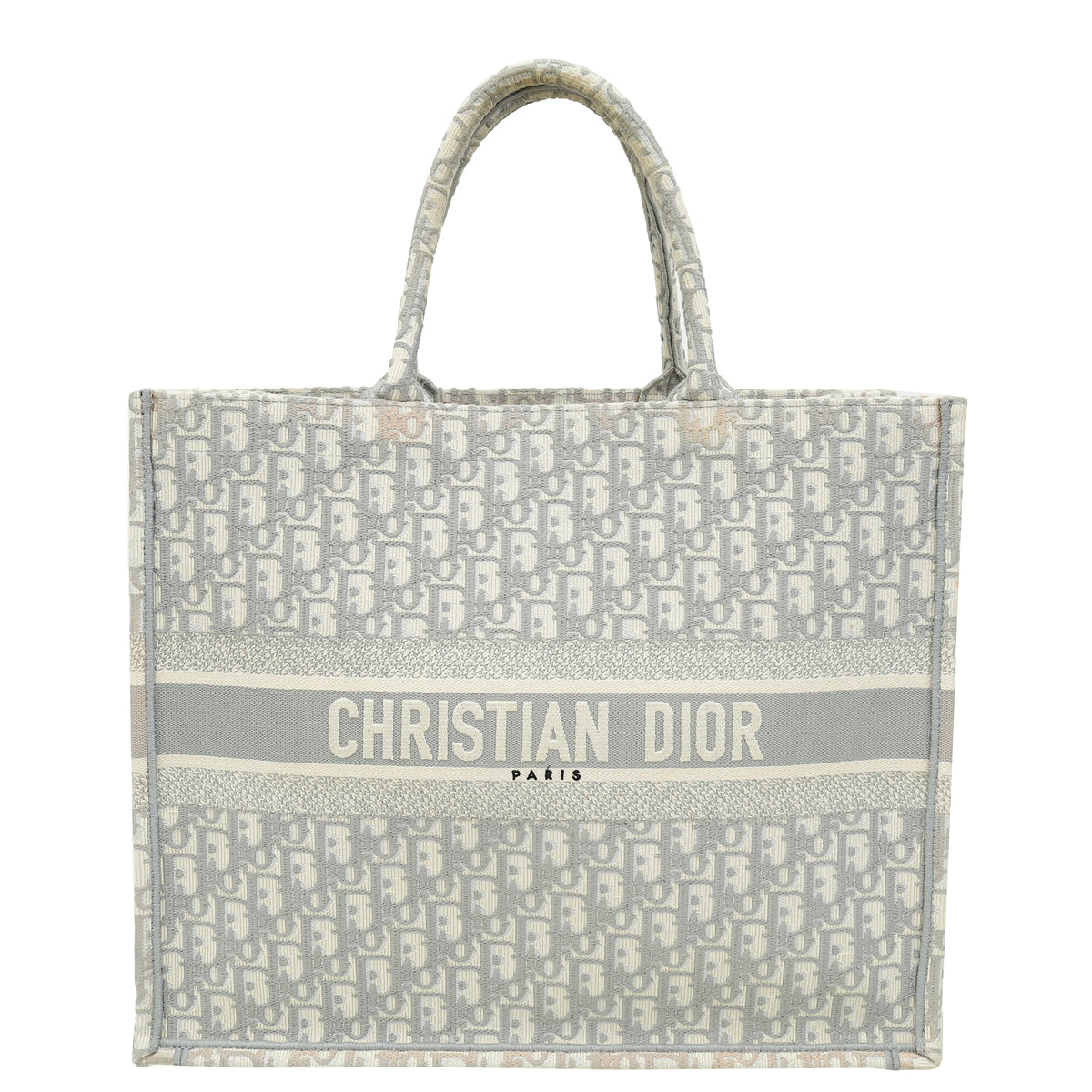 Christian Dior Grey Oblique Book Tote Large Bag-Christian Dior-THE CLOSET