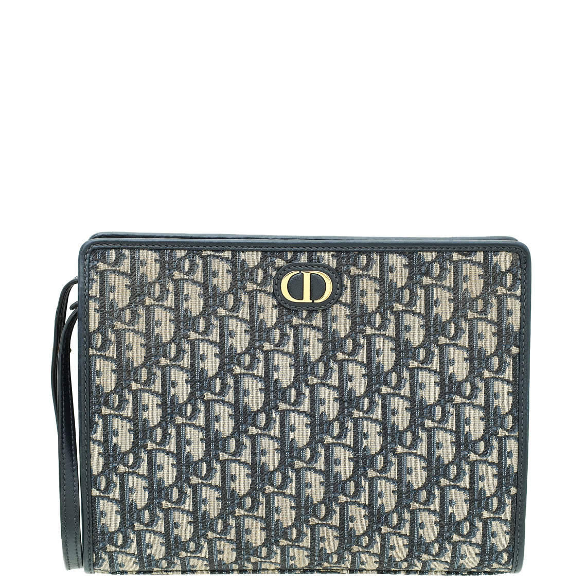 Christian Dior Navy Blue Oblique 30 Montaigne Dea Pouch-Christian Dior-THE CLOSET