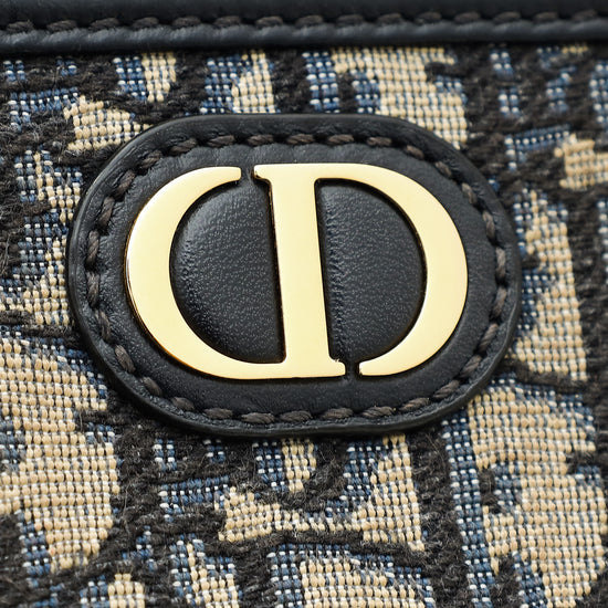 Christian Dior Navy Blue Oblique 30 Montaigne Dea Pouch