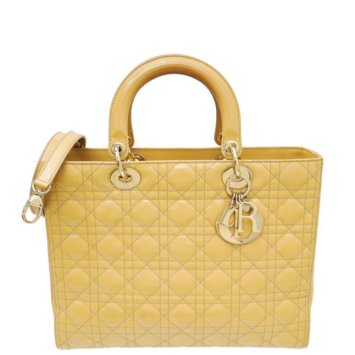 Christian Dior Beige Lady Dior Large Bag-Christian Dior-THE CLOSET