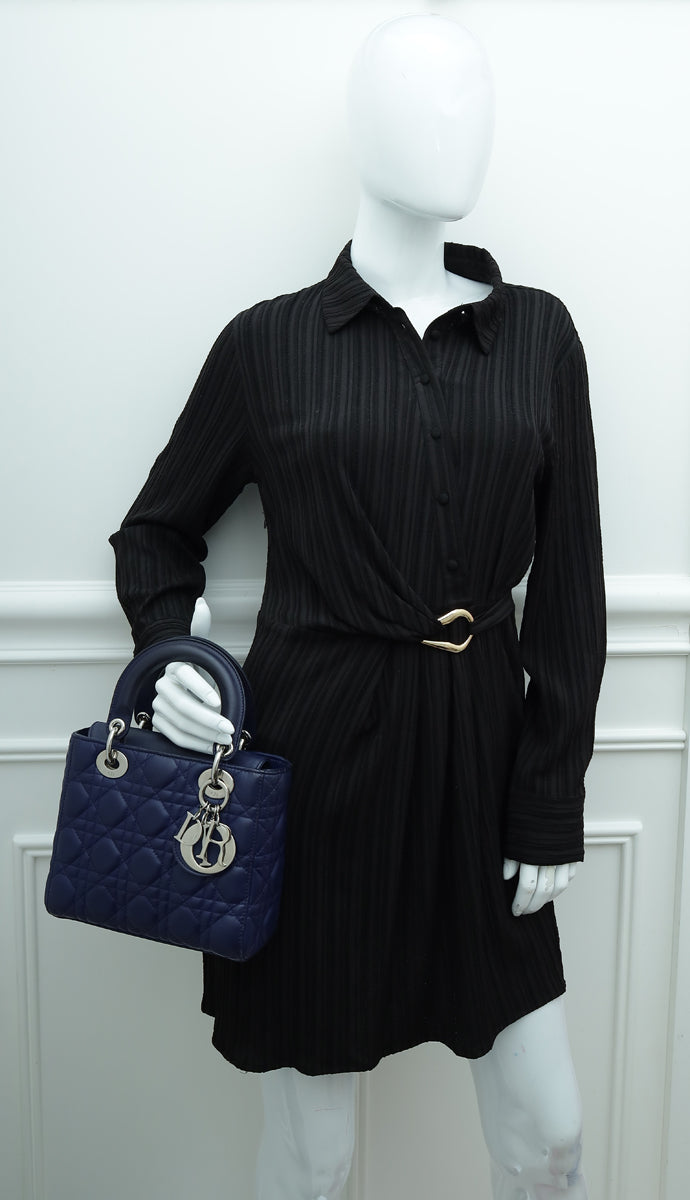 Christian Dior Navy Blue Lady Dior My ABCDior Small Bag