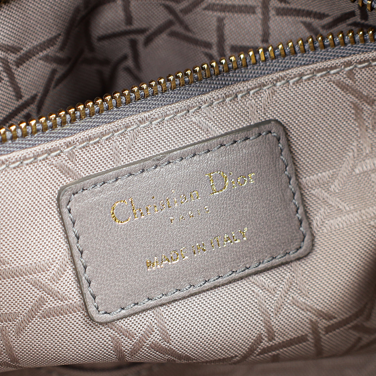 Christian Dior Grey My ABCDior Lady Dior Small Bag
