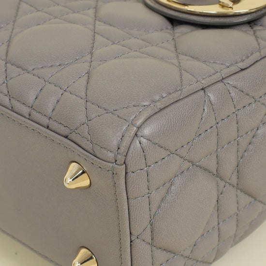Christian Dior Grey My ABCDior Lady Dior Small Bag
